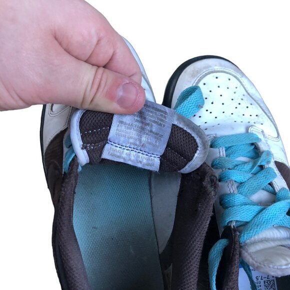 Vintage 2008 Nike Dunk Low 'White Baroque Brown' Size 7.5 - Picture 3 of 16